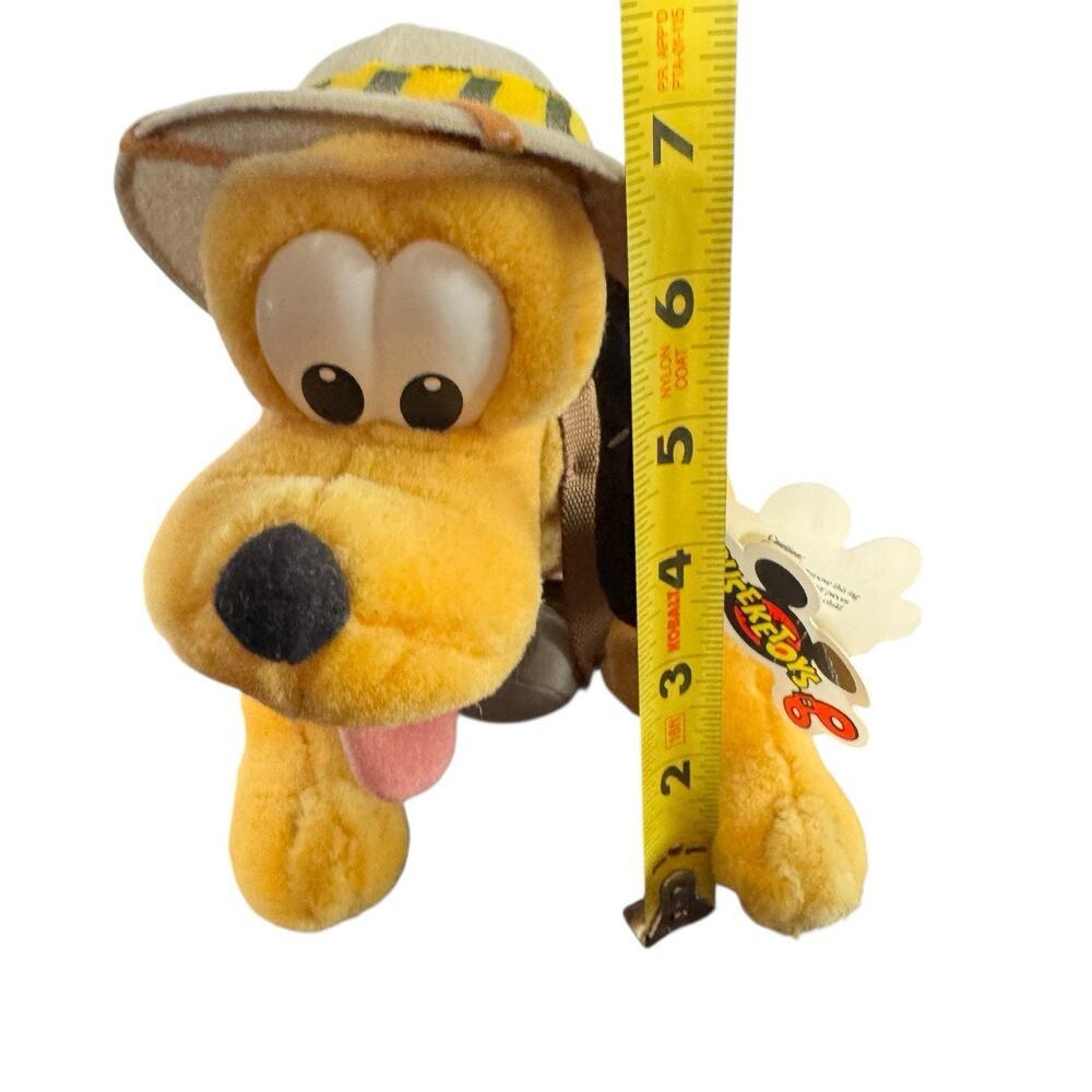 Disneyland Mouseketoys Safari Pluto Plush Stuffed Toy Animal Kingdom Backpack - Picture 10 of 10